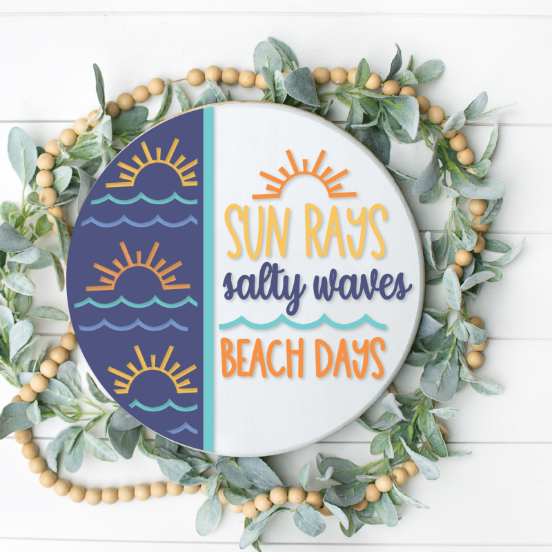 Sun Rays, Salty Waves Overlay