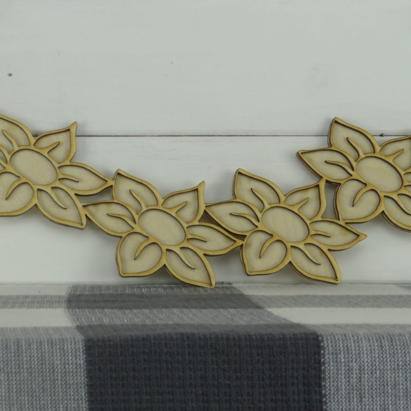 Four Flower Swag Pieces