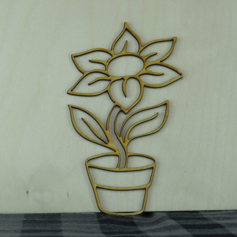 Flower in Pot Cutout