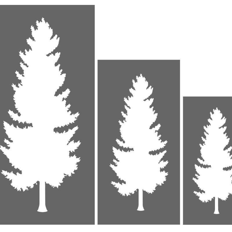 Trees and Deer  4 Pc. Stencil Set