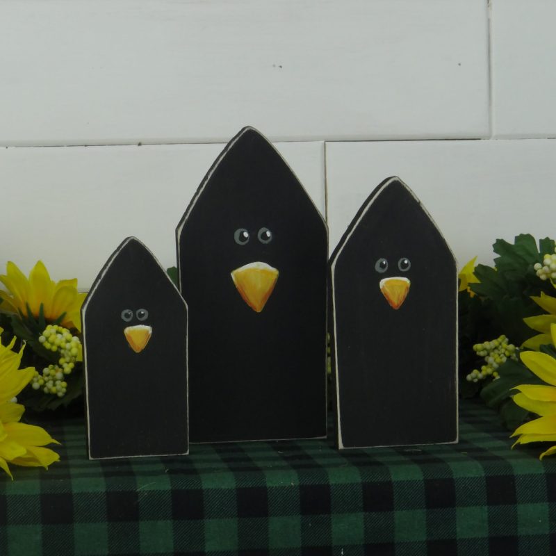 Wooden Prim Crow Cutouts