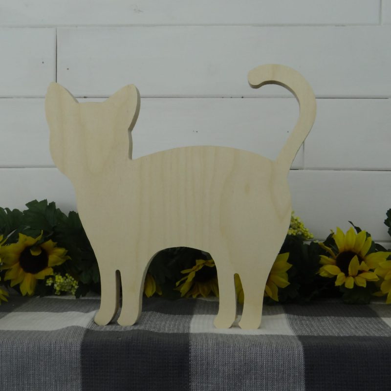 Wood Freestanding Cat