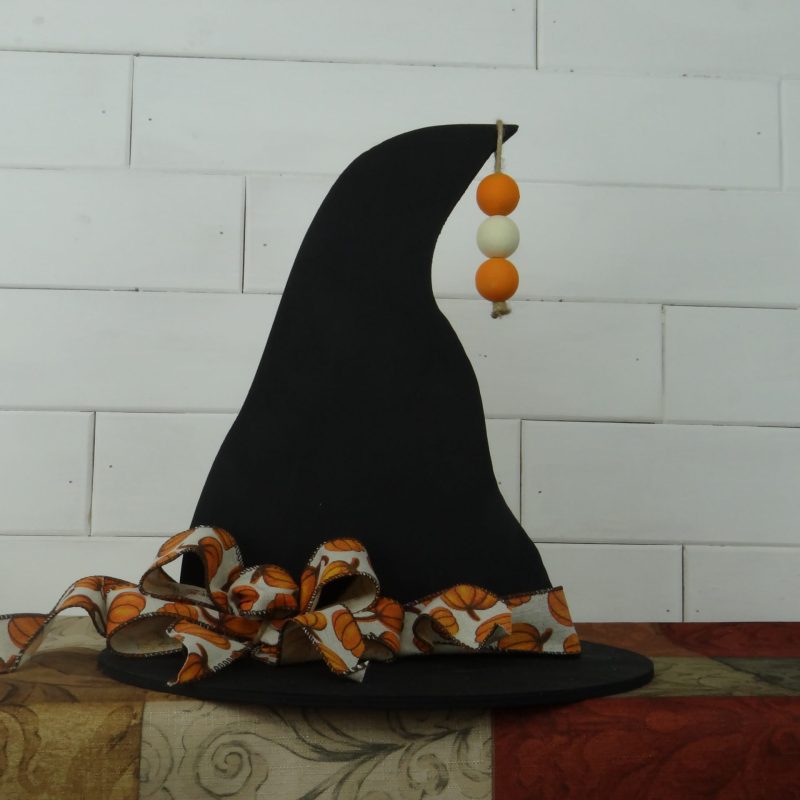 Wood 2 Piece Standing Witch Hat