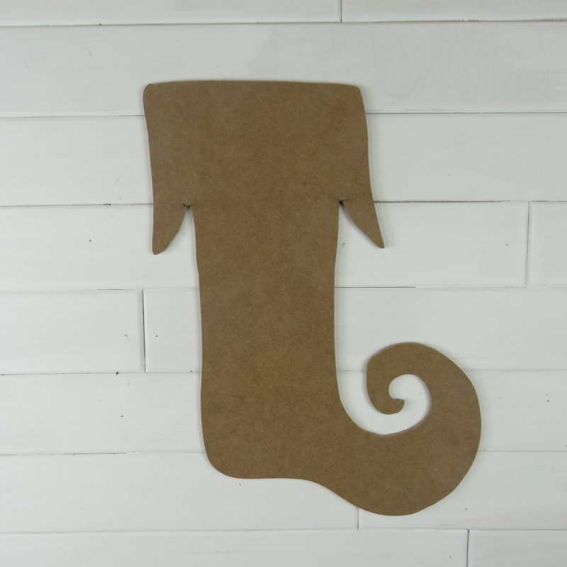 Wooden Elf Stocking Cutout