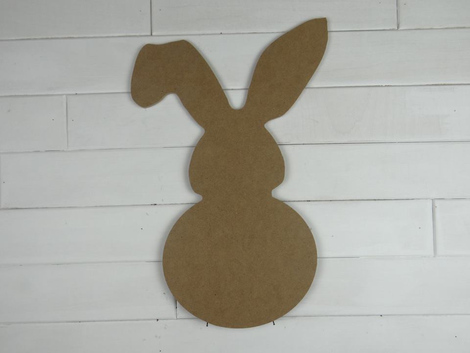 Wooden Bunny w Flop Ear Cutout